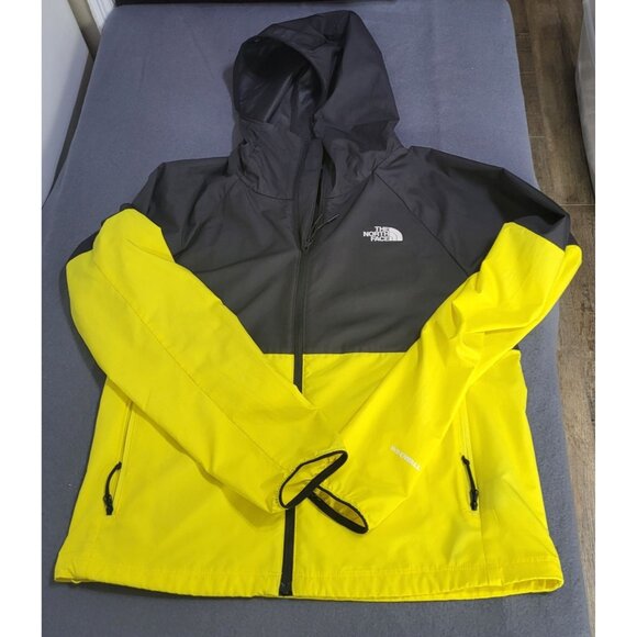 The North Face Jackets & Blazers - THE NORTH FACE Windwall Women's Small Yellow Black Windbreaker Hood Lightweight